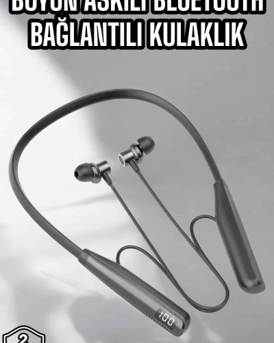 Boyun Bantlı Bluetooth Kulaklık Yüksek Ses Kaliteli 100 Saat Kulaklık