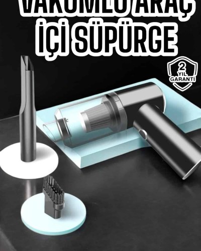 Araç İçi Süpürge Vakumlu Şarjlı Süpürge Filtreli