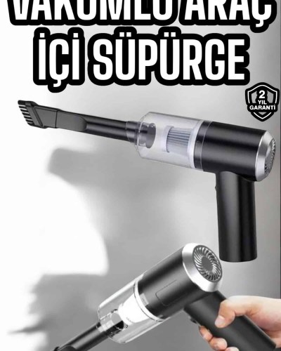 Araç İçi Süpürge Filtreli Şarjlı Süpürge Vakumlu Yıkanabilir