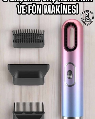 3 Başlıklı Saç Kurutma ve Fön Makinesi Sıcak Soğuk Ayarlı