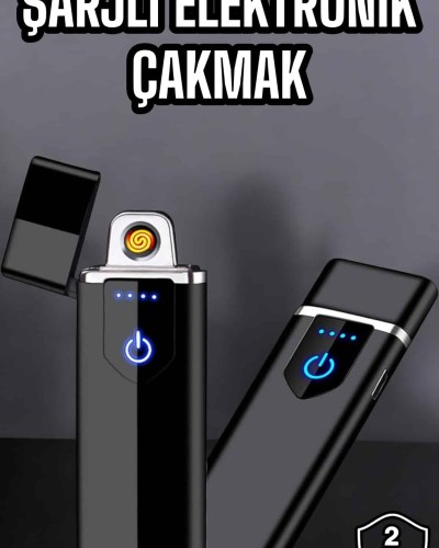Çakmak Alevsiz Elektronik USB Şarjlı Uzun Ömürlü Kaliteli