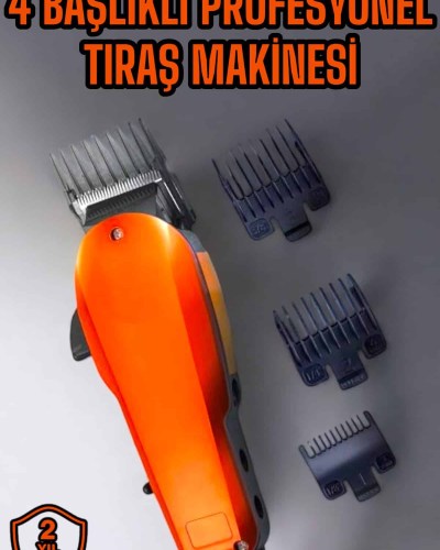 Tıraş Makinesi Uzun Ömürlü Paslanmaz Çelik Bıçaklı USB Şarj Girişli