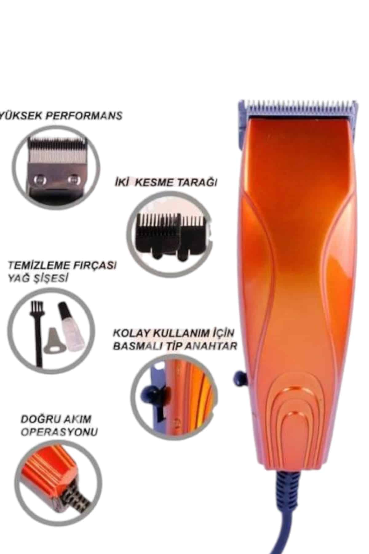 Tıraş Makinesi Uzun Ömürlü Paslanmaz Çelik Bıçaklı USB Şarj Girişli - Görsel 2
