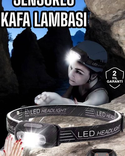Kamp Lambası Led Işık Kafa Lambası Balıkçı Lambası Ayarlanabilir