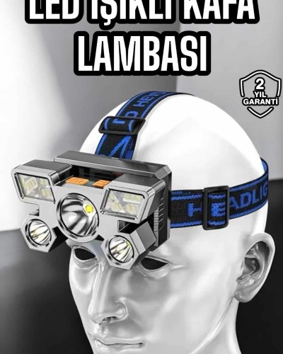 Kafa Lambası Hafif ve Esnek Çift Anahtarlı Far Led Işık