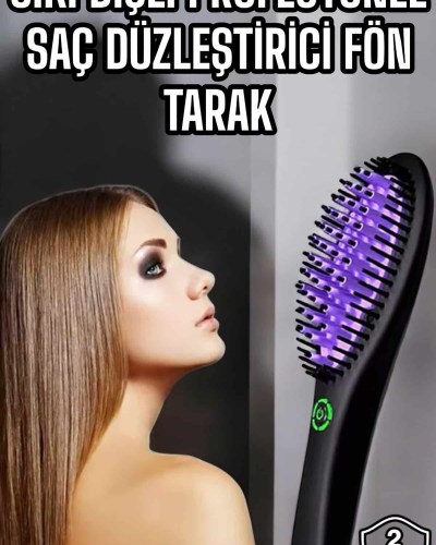 Yeni Nesil Elektrikli Fön Tarak Düzleştirici Isı Ayarlı