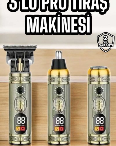 Yeni Nesil Tıraş Makinesi Pro 3 Başlıklı Dijital Göstergeli