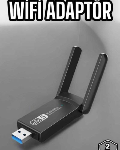 Wifi Alıcı Wifi Adaptörü USB Girişli 3.0