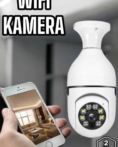 Ampul Görünümlü Güvenlik Kamerası Duylu Wifi Kamerası Dönebilen