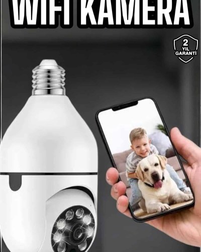 Güvenlik Kamerası Wifi Kamera Duylu Ev Kamerası Wifi Bağlantılı Dönebilen