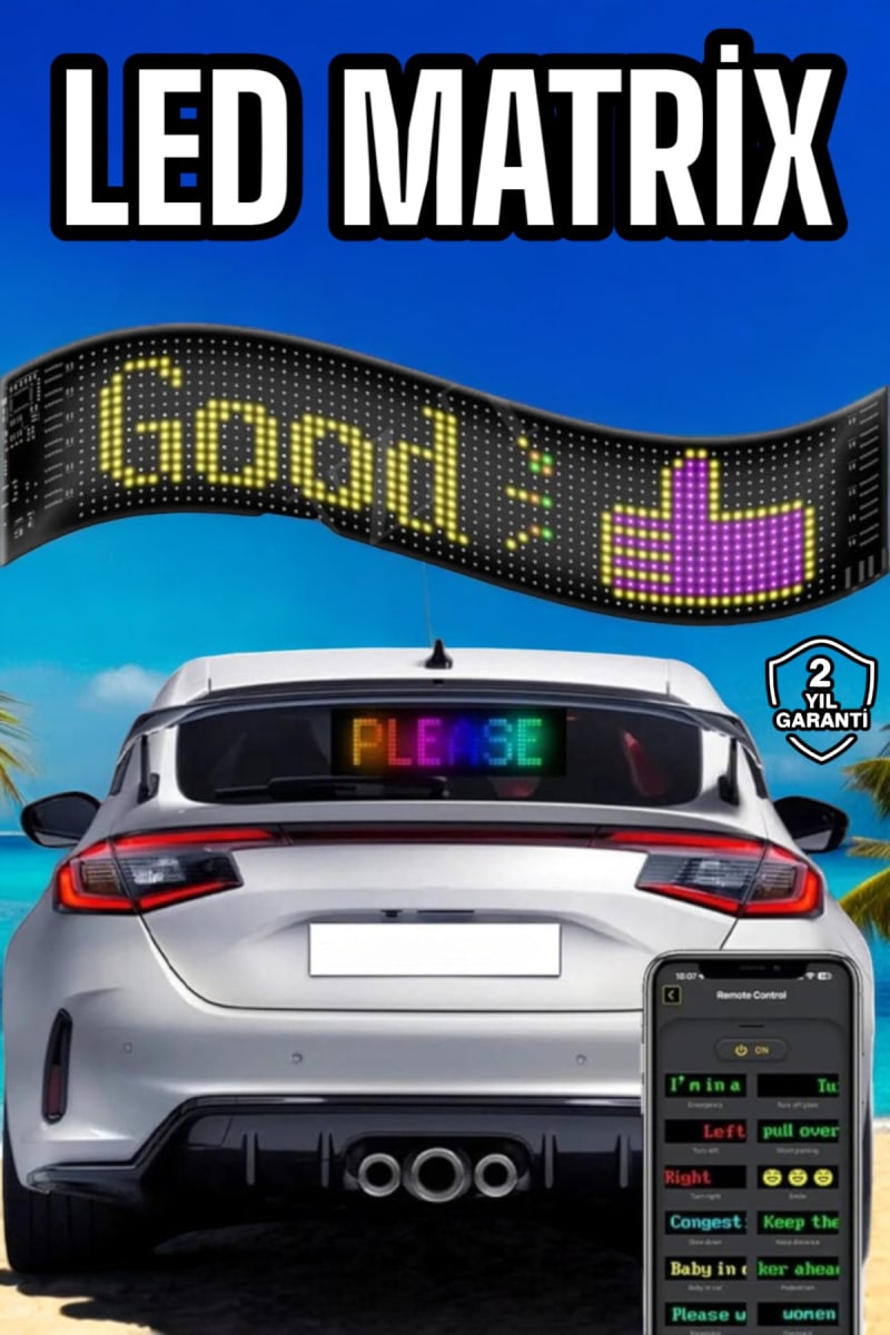 Led Matrix Panel Dijital Ekran Kumandalı Pixsel Görünümlü