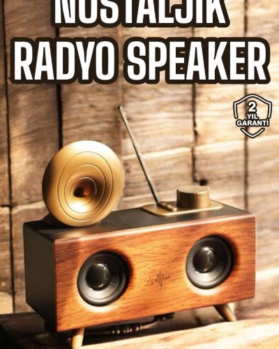 Nostaljik Görünümlü Bluetooth Bağlantılı Speaker