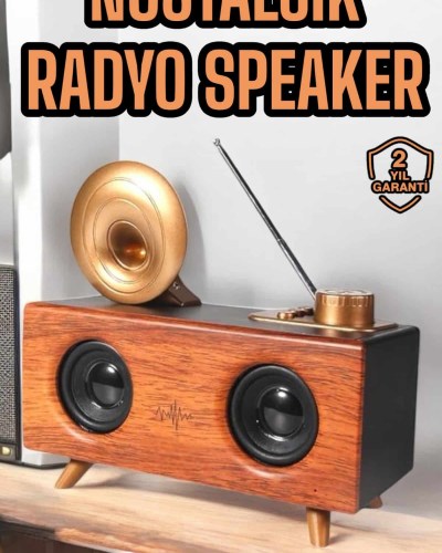Çalar Radyo Müzik Kutusu Nostaljik Hoparlör Speaker
