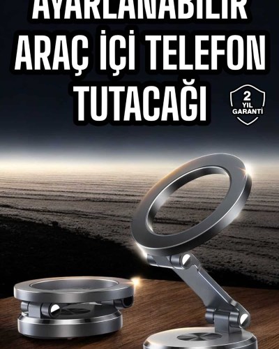 Araç İçi Telefon Tutacağı Manyetik Tasarım Ayarlanabilir
