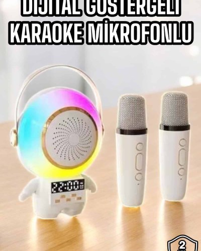 Çocuklara Özel Kablosuz Bluetooth Bağlantılı Karaoke Mikrofon