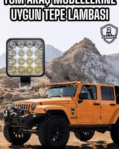 Tepe Lambası Tüm Araç Tiplerine Uygun Sis Lambası 16 Led Beyaz Renk
