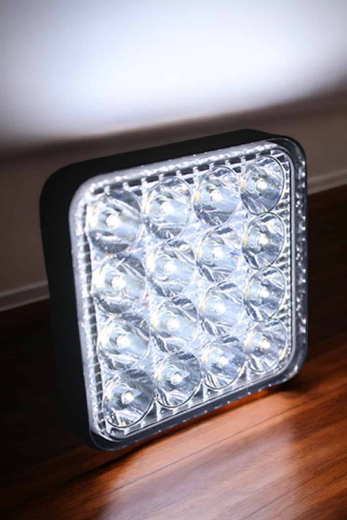 Tepe Lambası Tüm Araç Tiplerine Uygun Sis Lambası 16 Led Beyaz Renk - Görsel 2