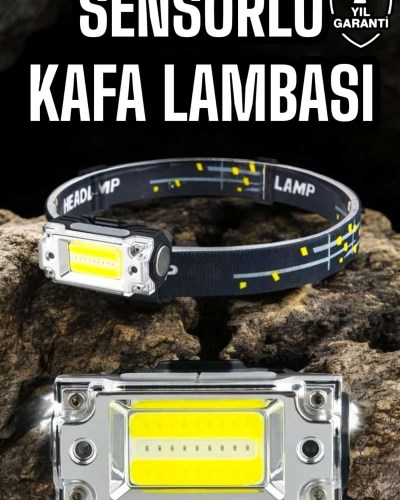 Kafa Lambası Led Fener Pratik Taşınabilir Ayarlanabilir USB Şarjlı