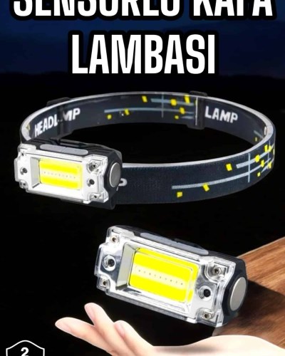 Kafa Lambası El Fenerli Kamp Lambası USB Şarjlı Esnek Lamba