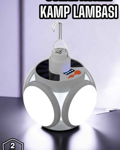 Güneş Enerjili Solar Aydınlatma Kamp Çadır Lambası Şarjlı Ampül Led Şarjlı El Feneri Işıldak