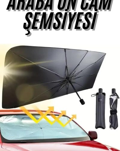 Ön Cam Güneşlik Şemsiye Tüm Araçlar İçin Araba Katlanabilir Güneşlik