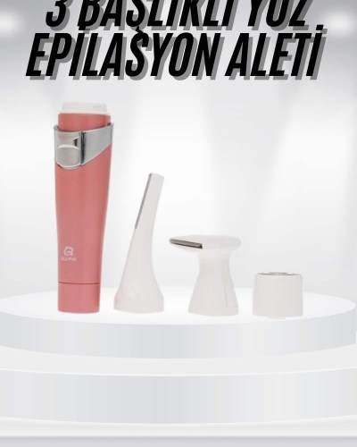3 Başlıklı Yüz Kaş Epilasyon Aleti Değiştirilebilir Başlık Hassas Ciltlere Uygun