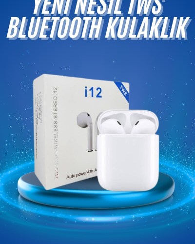 Kablosuz Bluetooth Kulaklık Yeni Nesil Android ve İOS Uyumlu Kulaklık Beyaz