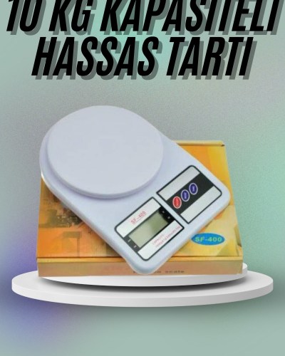 Mutfak Tartısı Dijital Göstergeli Hassas Tartı 10 Kg Kapasiteli