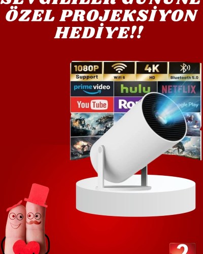 Sevgiliye Özel Hediye Ayaklı Sinema Projektörü Projeksiyon