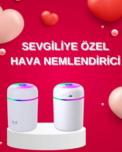 Sevgiliye Hediye Led Işıklı Hava Nemlendirici USB Şarjlı Sevgiliye Özel