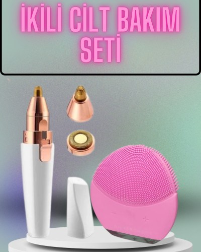 Kulak Burun ve Yüz Epilasyon Aleti ve Yüz Masaj Aleti İkili Cilt Bakım Seti