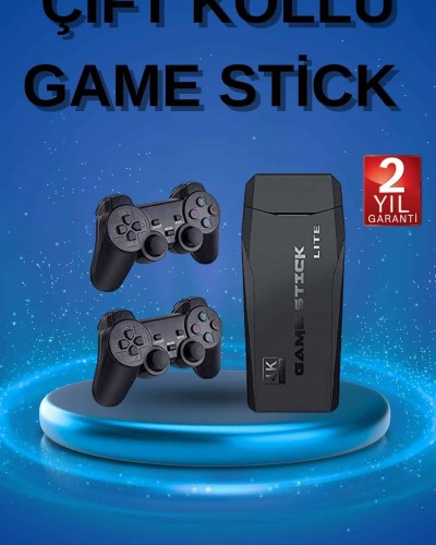 Retro Oyunlar 4k Game Stick 2.4g Kablosuz Çift Kol 3500 Oyun Atari
