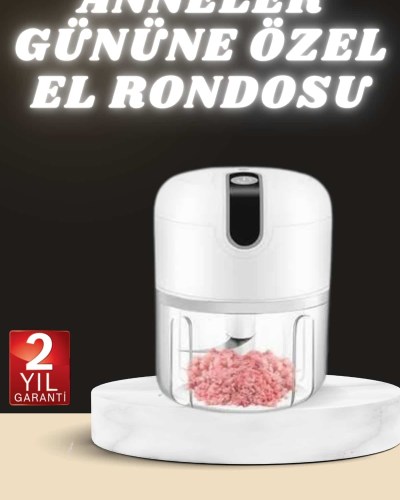 Anneler Gününe Özel Hediye El Rondosu Doğrayıcı Şarjlı Taşınabilir