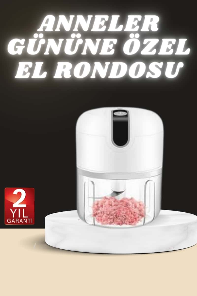 Anneler Gününe Özel Hediye El Rondosu Doğrayıcı Şarjlı Taşınabilir