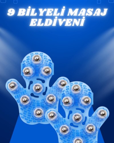 Giyilebiilir Masaj Eldiveni 9 Bilyeli Tüm Vücut Masajına Uygun