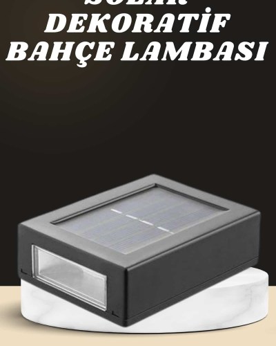 Dekoratif Duvar Lambası Solar Güneş Enerjili Bahçe Aydınlatması