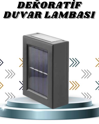 Solar Lamba Dekoratif Aplik Su Geçirmez Led Işıklı Duvar Lambası