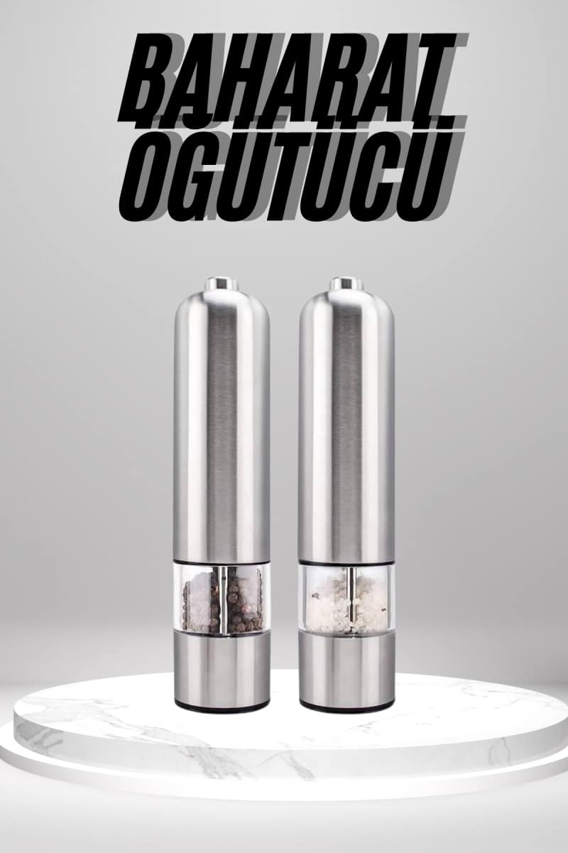 Otomatik Tuz ve Karabiber Öğütücü Baharat Öğütücü Tuz Karabiber Değirmeni