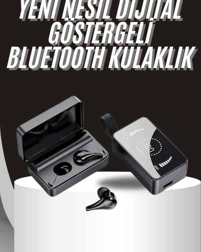 TWS Bluetooth Kulaklık Aynalı Kulaklık Dijital Göstergeli Dokunmatik Kontrol