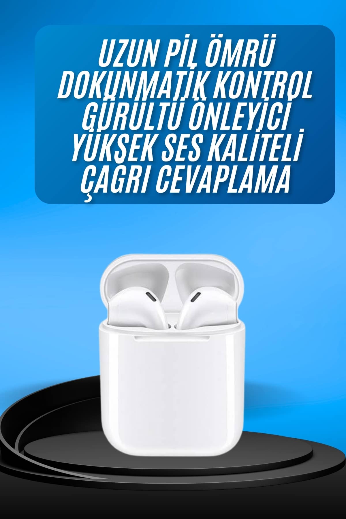 Kablosuz Bluetooth Kulaklık Yeni Nesil Android ve İOS Uyumlu Kulaklık Beyaz - Görsel 2