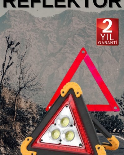 Solar Şarjlı Çok Fonksiyonlu Reflektör Işıklı Ikaz Lambası Acil Durum Reflektörü Acil Durum Uyarı Lambası