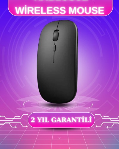 Kablosuz Mouse Fare Şarjlı Bluetooth Wireless Çift Modlu Sessiz