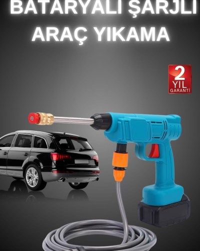 Şarjlı Ve Yüksek Basınçlı Oto Yıkama Makinesi Ve Sulama Tabancası Bahçe Yıkama Makinesi