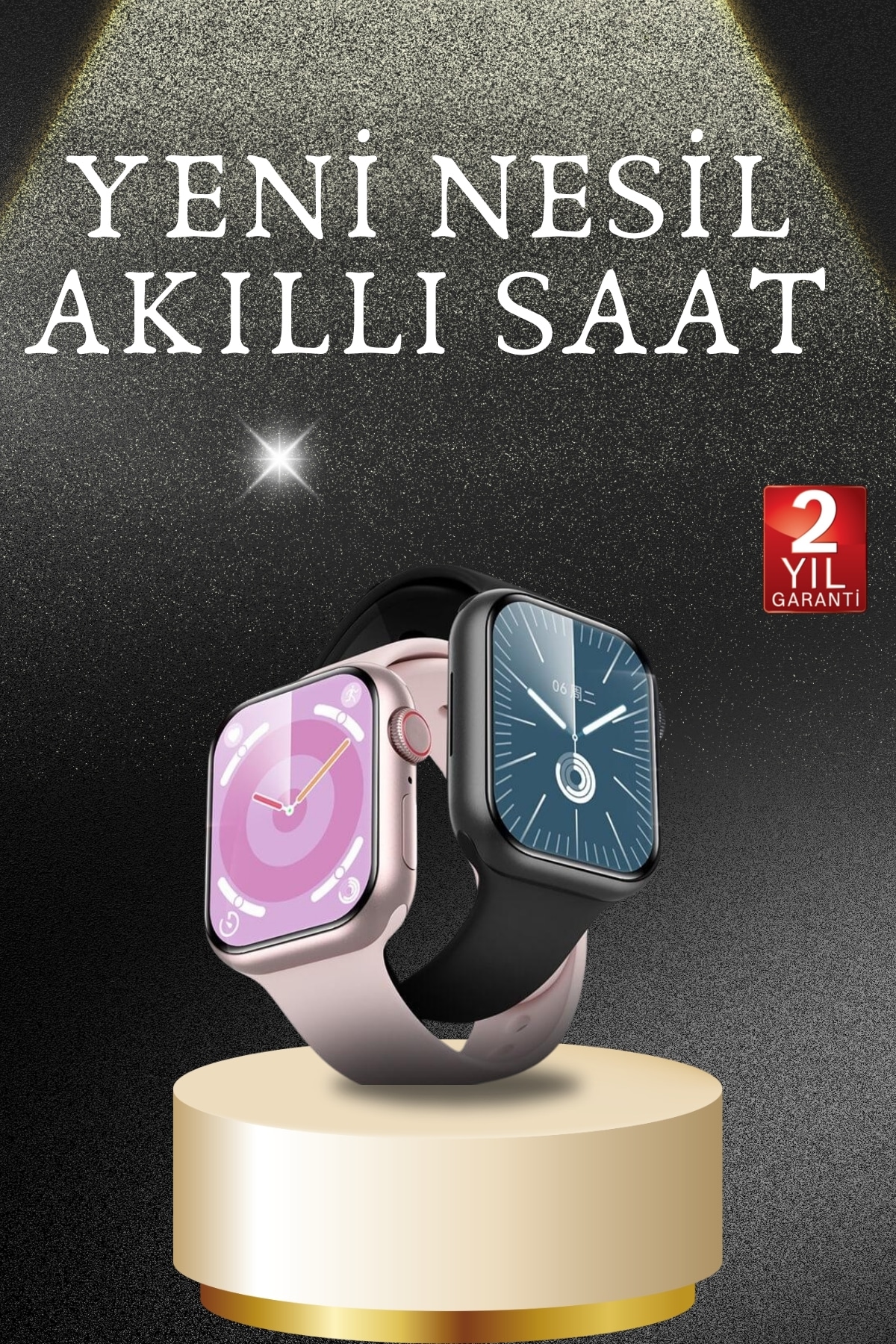 Akıllı Saat Alarm ve Titreşim Uyku ve Sağlık Takibi GPS Uyumlu Nabız Ölçer Sesli Görüşme