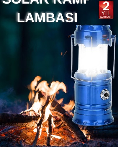 Kamp Lambası El Feneri Askılı Büyük Boy USB Şarjlı Işıldak