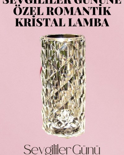 Sevgililer Gününe Özel Romantik Kristal Gece Lambası Sevgiliye Hediye