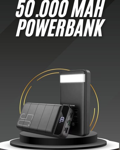 50.000 Mah Led Dijital Göstergeli USB Çıkışı Powerbank