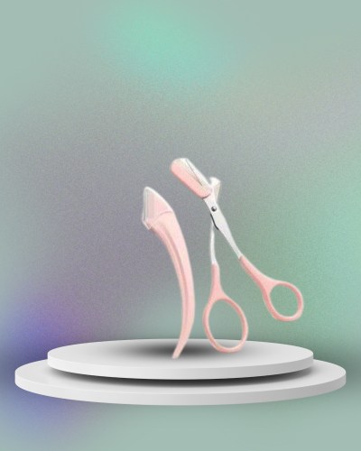 Taraklı Kaş Bıyık Makası Ve Kaş Ustura Seti Kaş Bıyık Tüy Alma Epilasyon Aleti 2'li Set