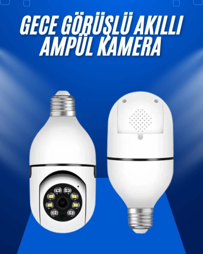 Ev Kamerası Wifi Kamerası Gece Görüşlü Akıllı Ampül Kamera
