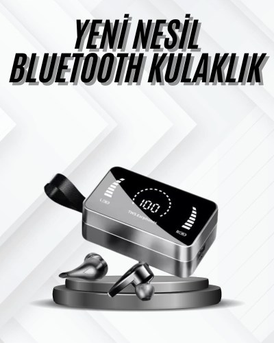 TWS Bluetooth Kulaklık Kablosuz Uzun Pil Ömrü Dijital Göstergeli Powerbank